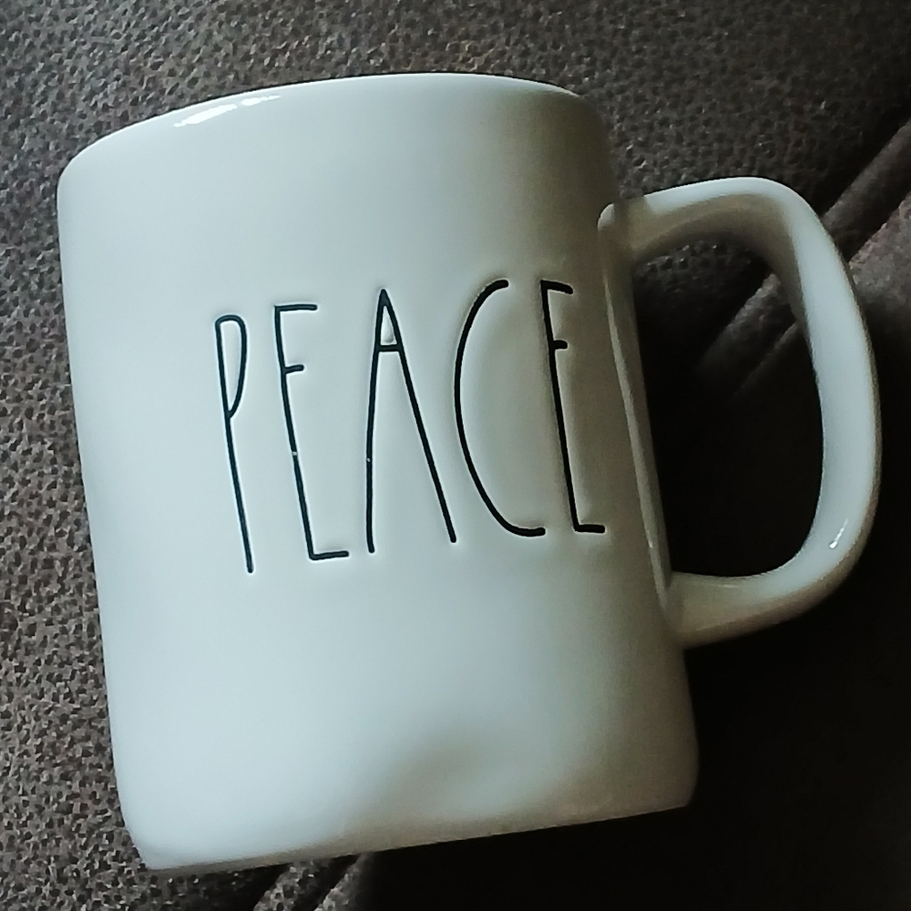 Rae Dunn White Peace Mug Coffee Cup